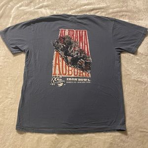 Auburn v Alabama Iron Bowl Comfort Colors Back Graphic T-Shirt w/ front pocket.